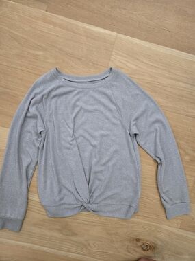 Zella Girls' Gray Twist Hem Top